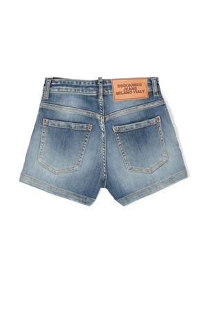 Blue cotton shorts DSQUARED KIDS | DQ0787D0A2KDQ01